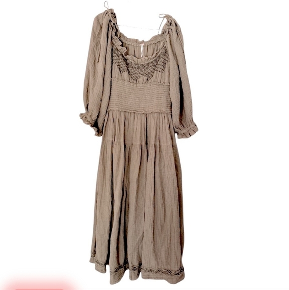 Free People Off-Shoulder Long Sleeve Boho Dress - Picture 3 of 3